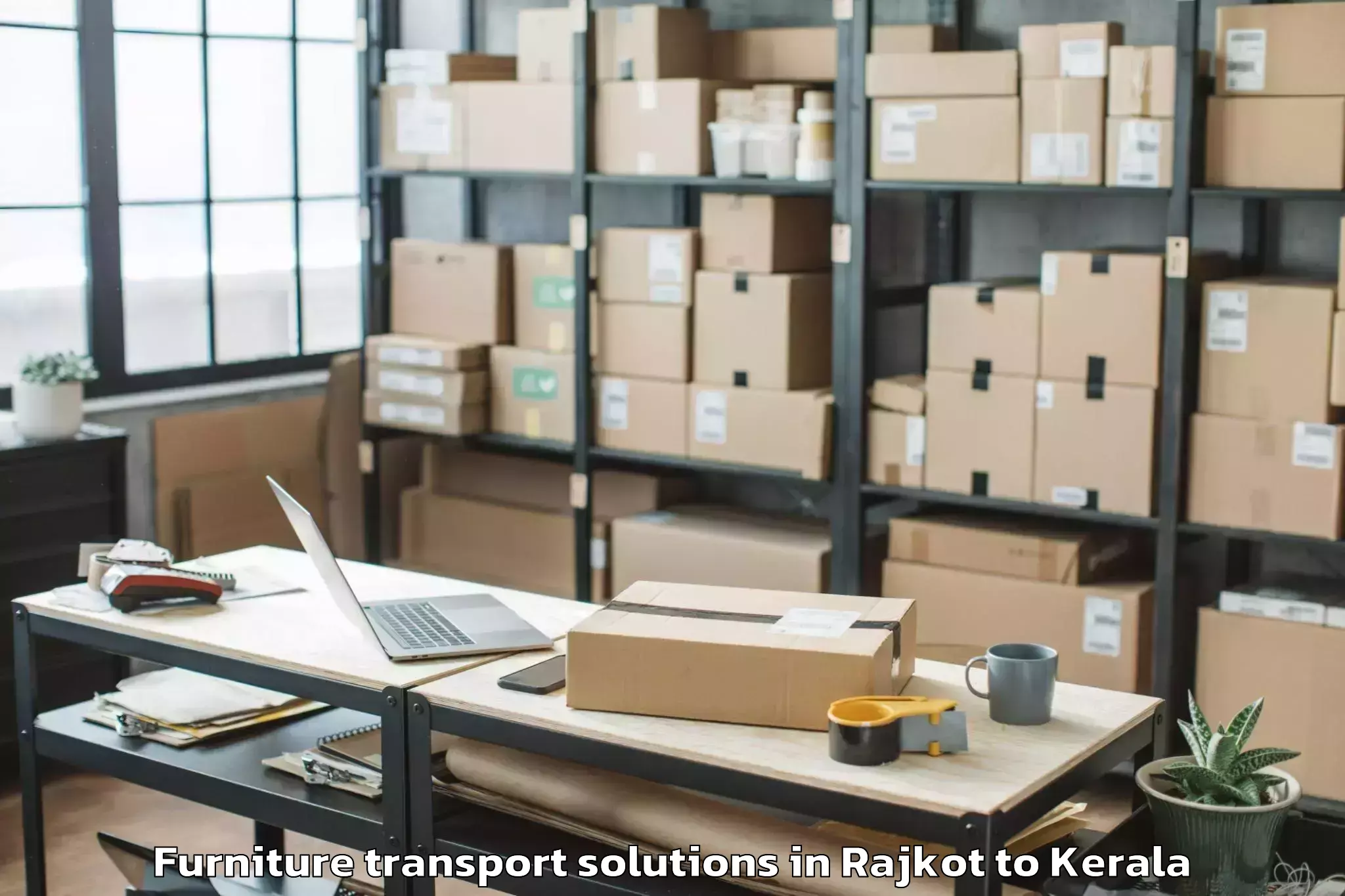 Professional Rajkot to Kayamkulam Furniture Transport Solutions